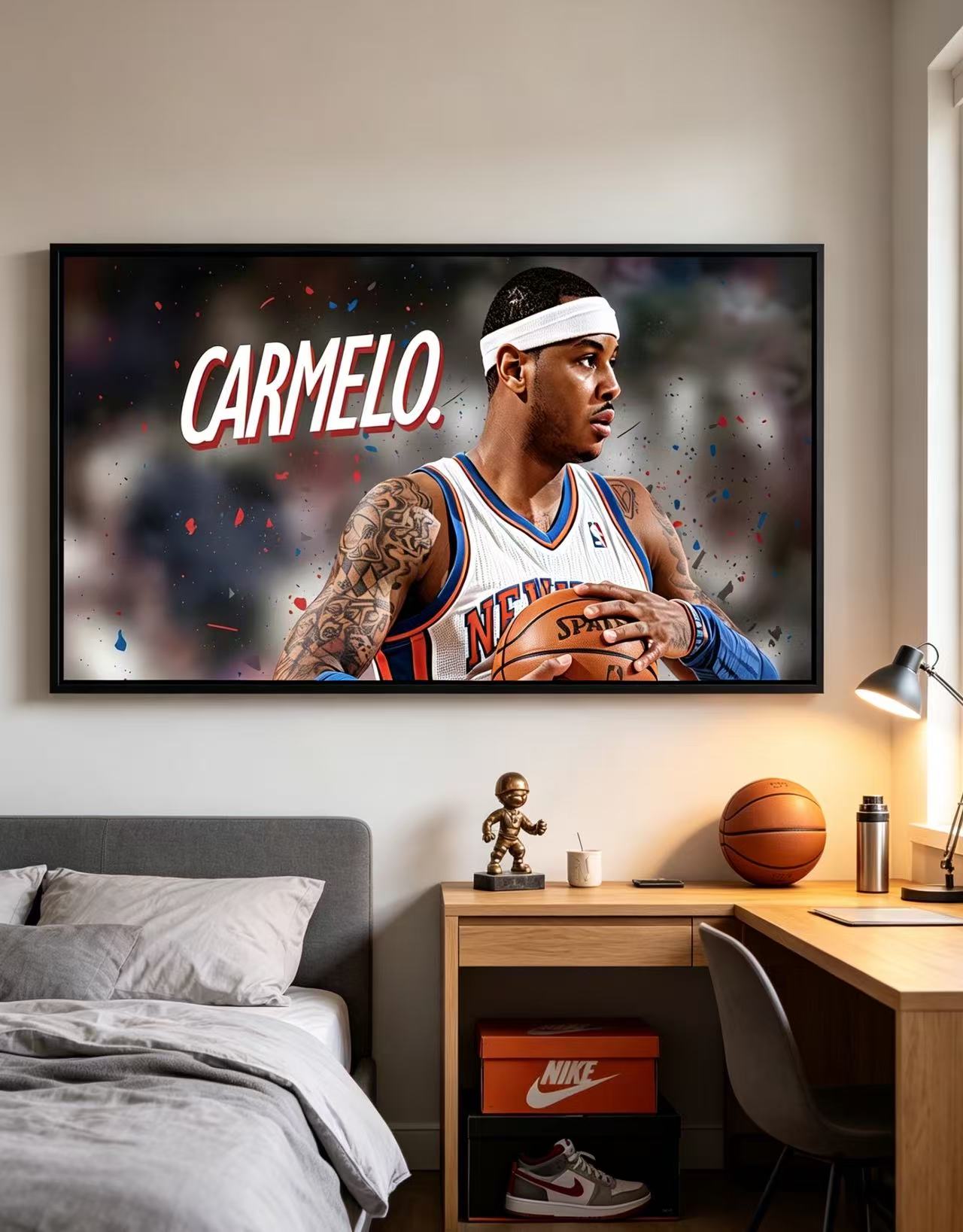 Carmelo Anthony New York Knicks Basketball Wall Art