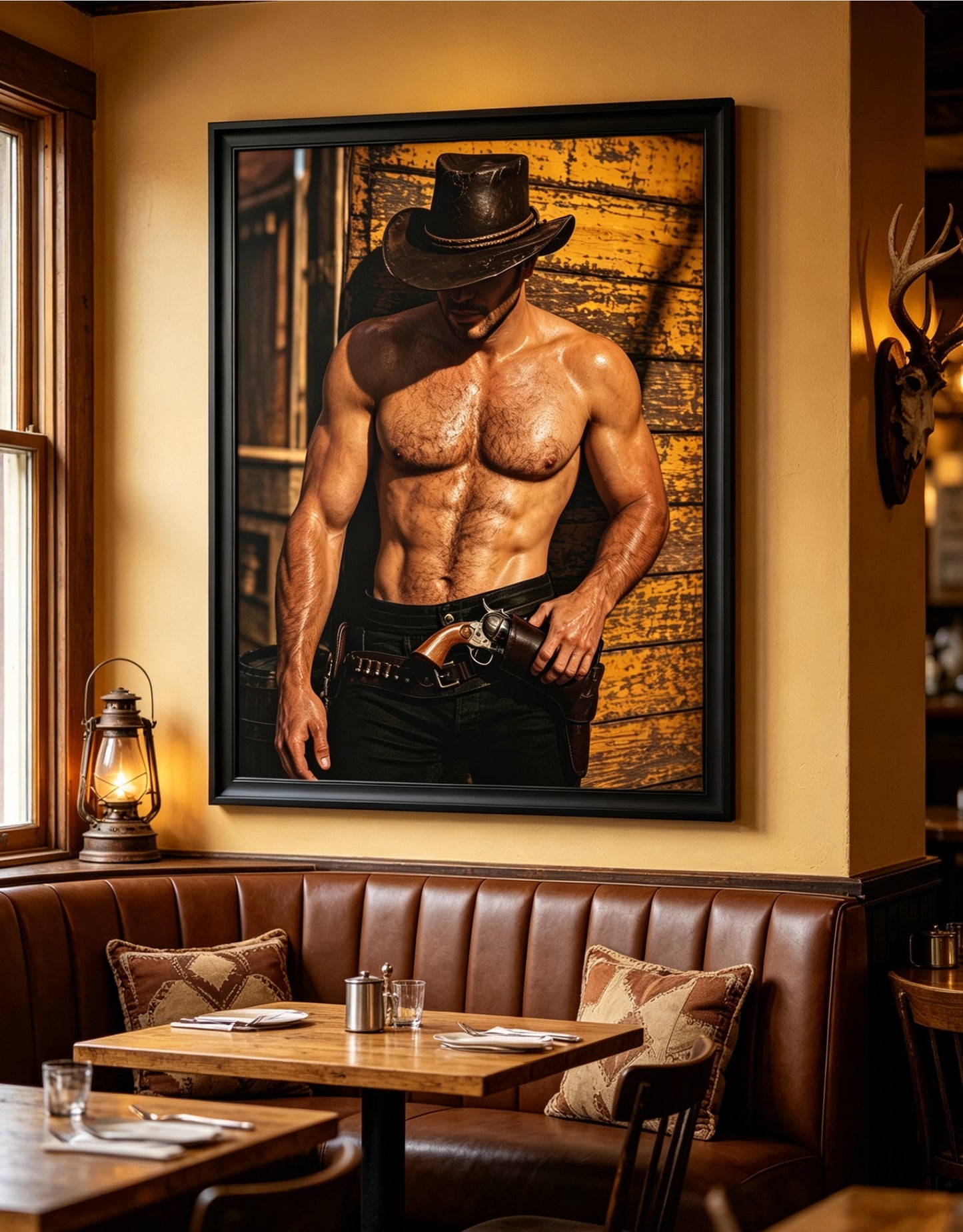 Arthur Morgan Red Dead Redemption 2 Muscular Cowboy Wall Art